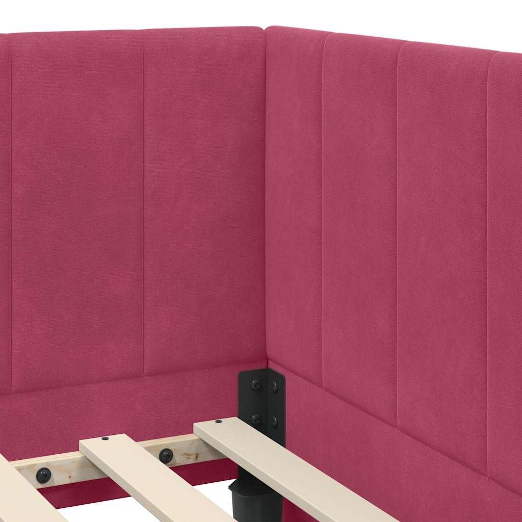 Struttura Letto Angolare con Materasso 2 pcs Verde Velluto | homemem39