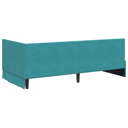 Struttura Letto Angolare con Materasso 2 pcs Turchese Velluto | homemem39