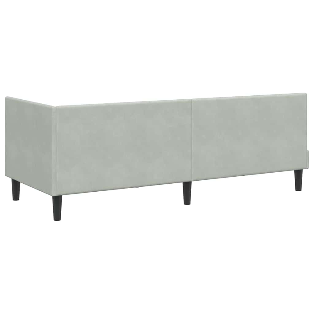 Struttura Letto Angolare con Materasso 2 pcs Grigio chiaro | homemem39