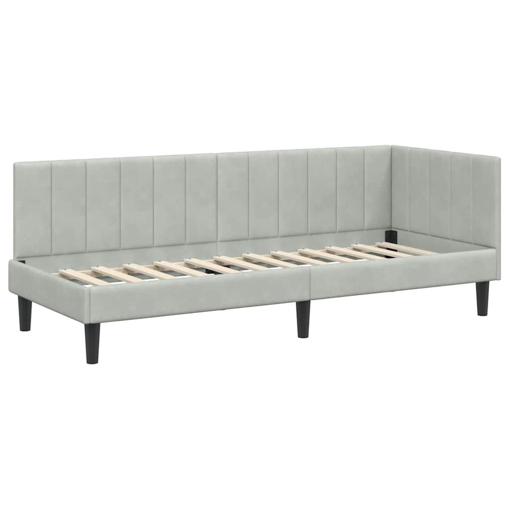 Struttura Letto Angolare con Materasso 2 pcs Grigio chiaro | homemem39