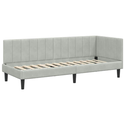 Struttura Letto Angolare con Materasso 2 pcs Grigio chiaro | homemem39