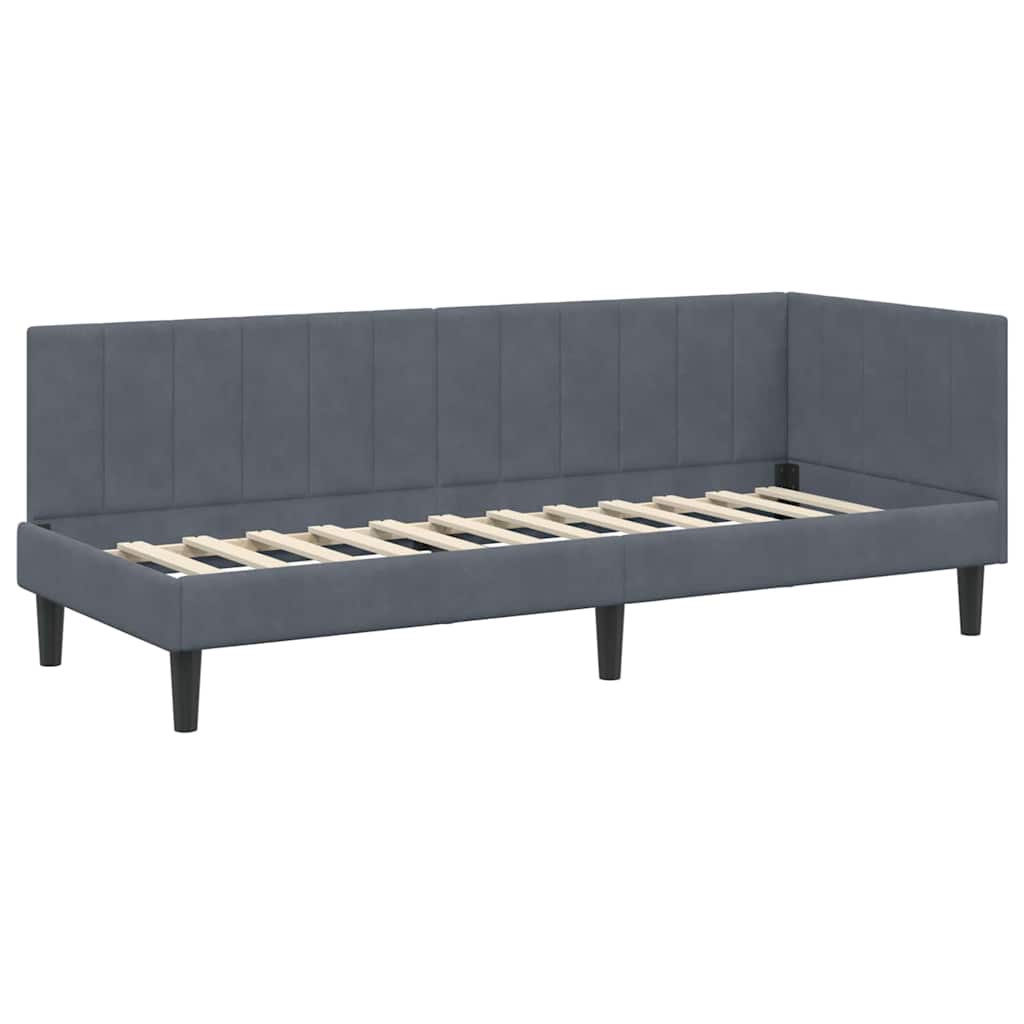 Struttura Letto Angolare con Materasso 2 pcs Grigio Velluto | homemem39