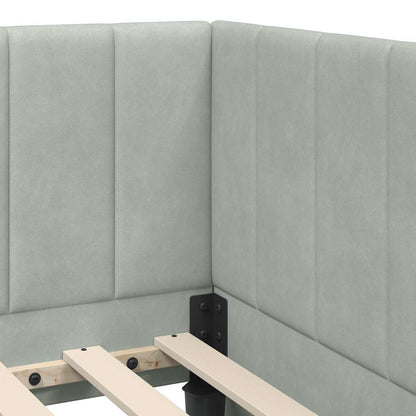 Struttura Letto Angolare con Materasso 2 pcs Grigio chiaro | homemem39