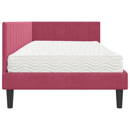 Struttura Letto Angolare con Materasso 2 pcs Verde Velluto | homemem39