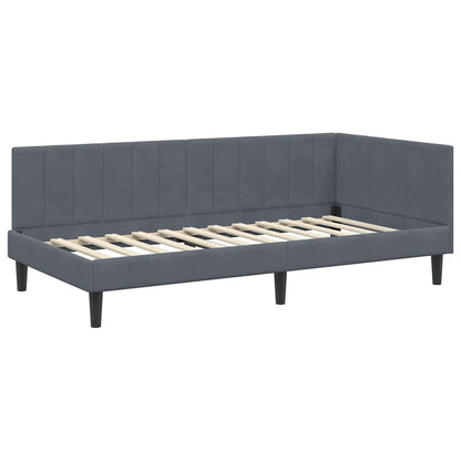 Struttura Letto Angolare con Materasso 2 pcs Grigio Velluto | homemem39