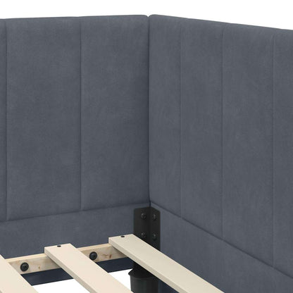 Struttura Letto Angolare con Materasso 2 pcs Grigio Velluto | homemem39