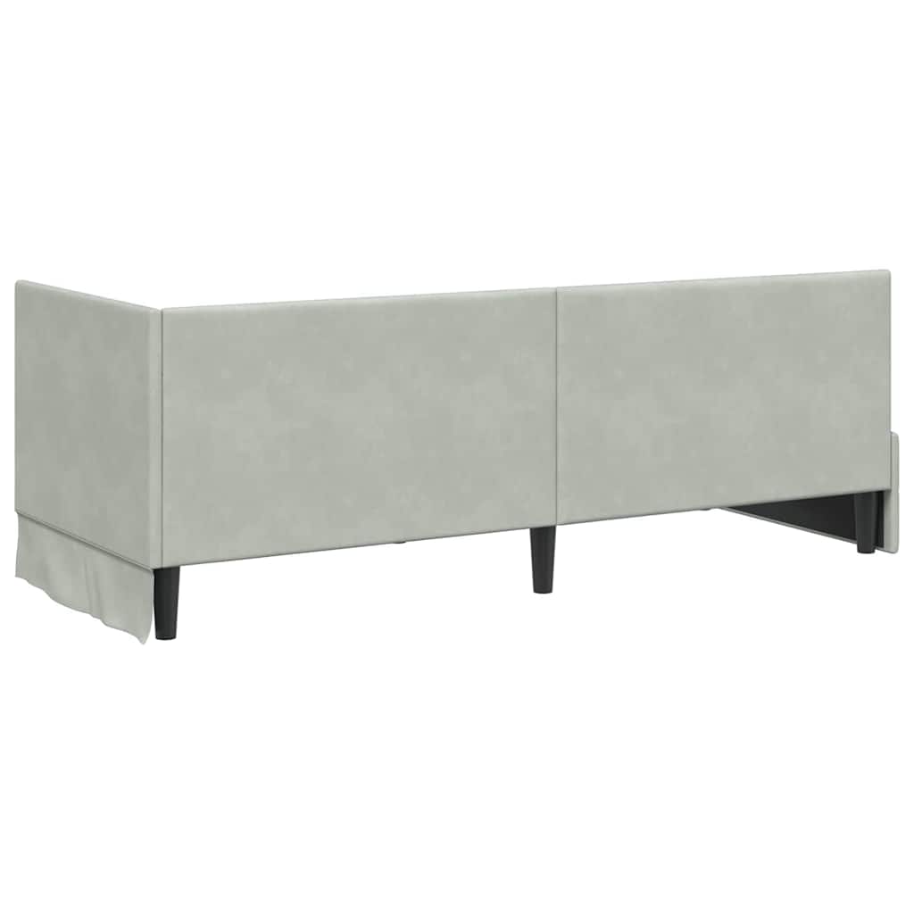 Struttura Letto Angolare con Materasso 2 pcs Grigio chiaro