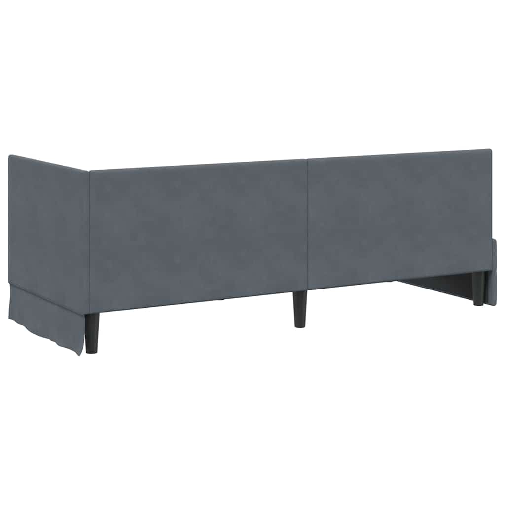 Struttura Letto Angolare con Materasso 2 pcs Grigio Velluto