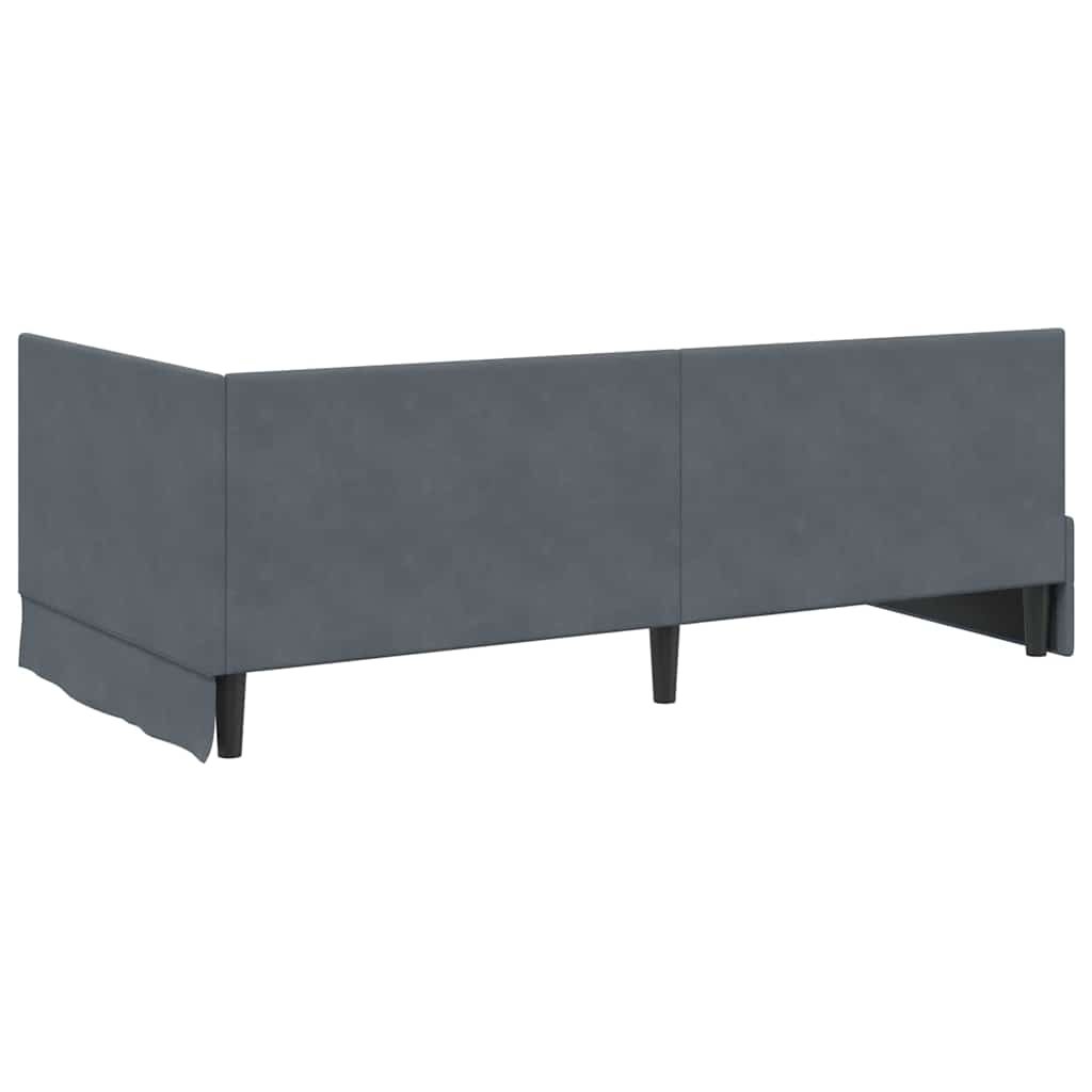 Struttura Letto Angolare con Materasso 2 pcs Grigio Velluto | homemem39