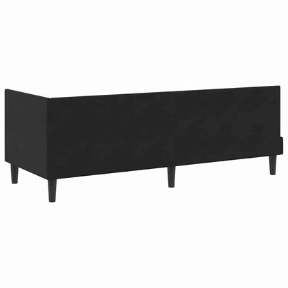 Struttura Letto Angolare con Materasso 2 pcs Nero Velluto | homemem39