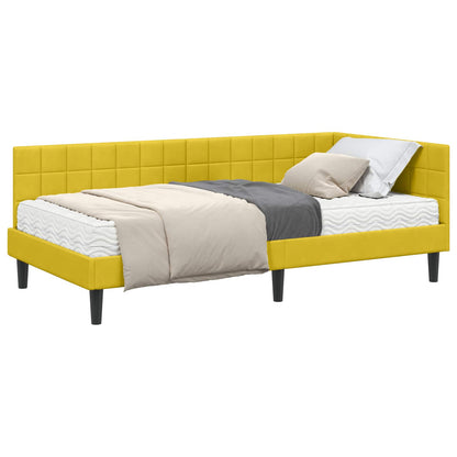 Struttura Letto Angolare con Materasso 2 pcs Giallo Velluto | homemem39