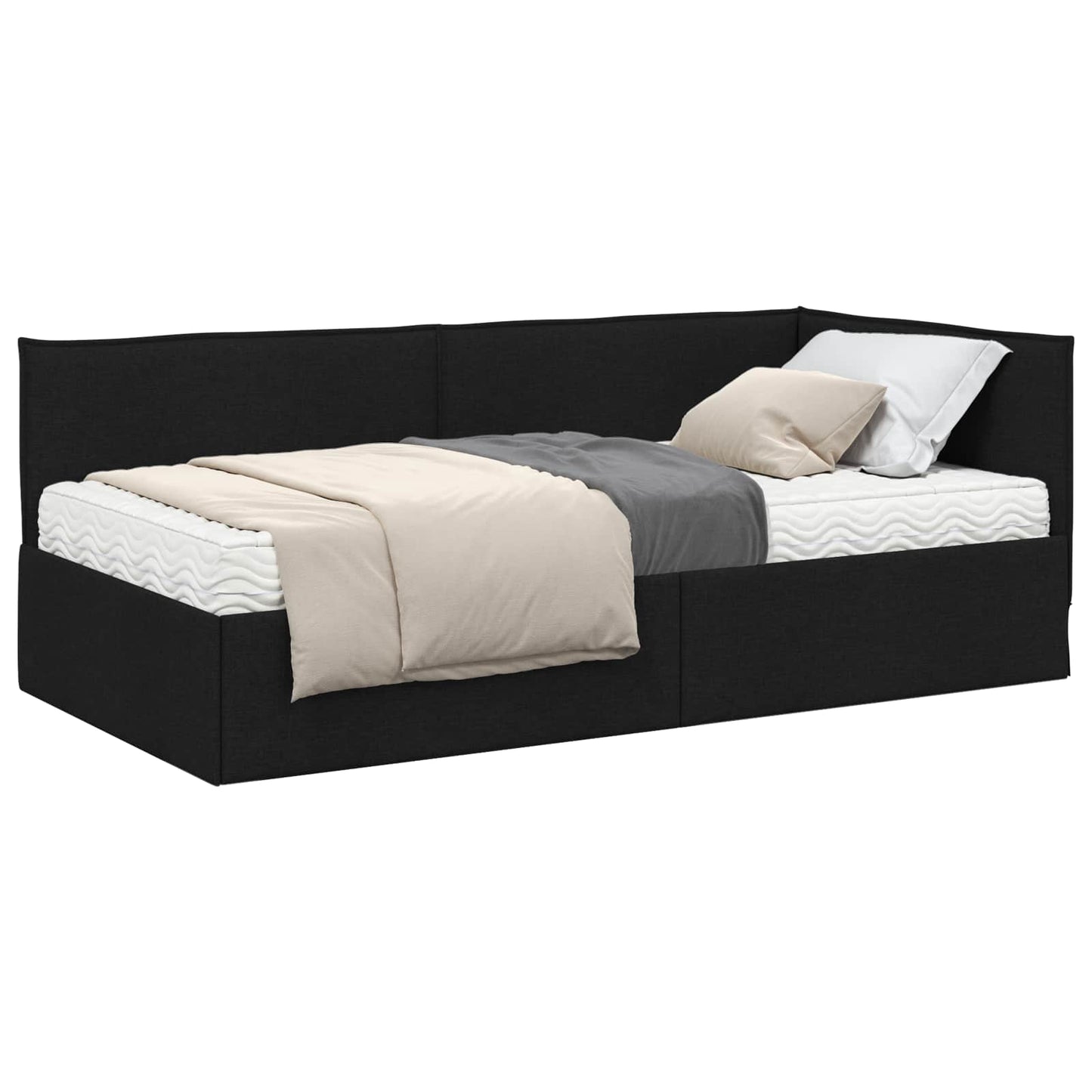 Struttura Letto Angolare con Materasso 2 pcs Verde Velluto