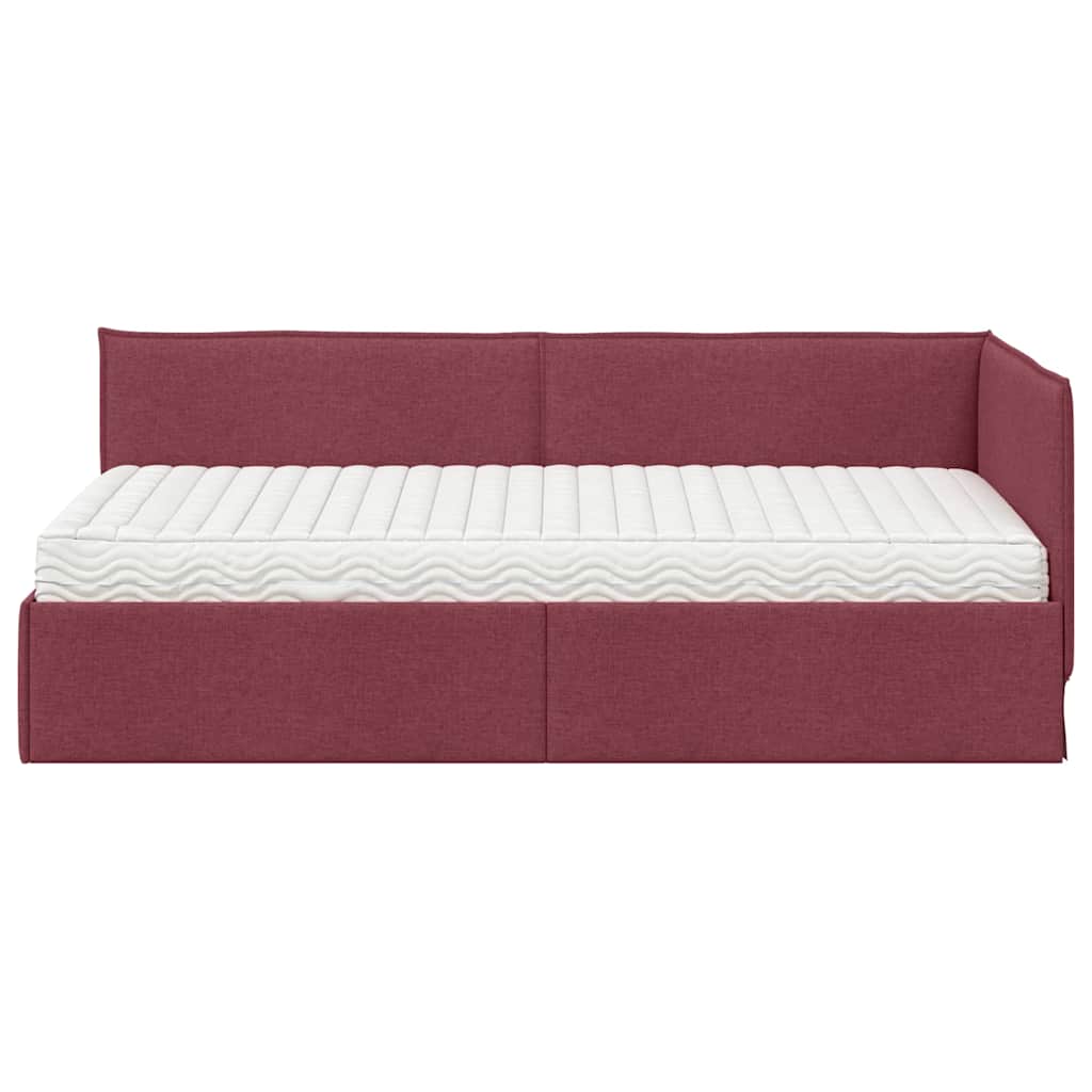 Struttura Letto Angolare con Materasso 2 pcs Grigio Velluto | homemem39