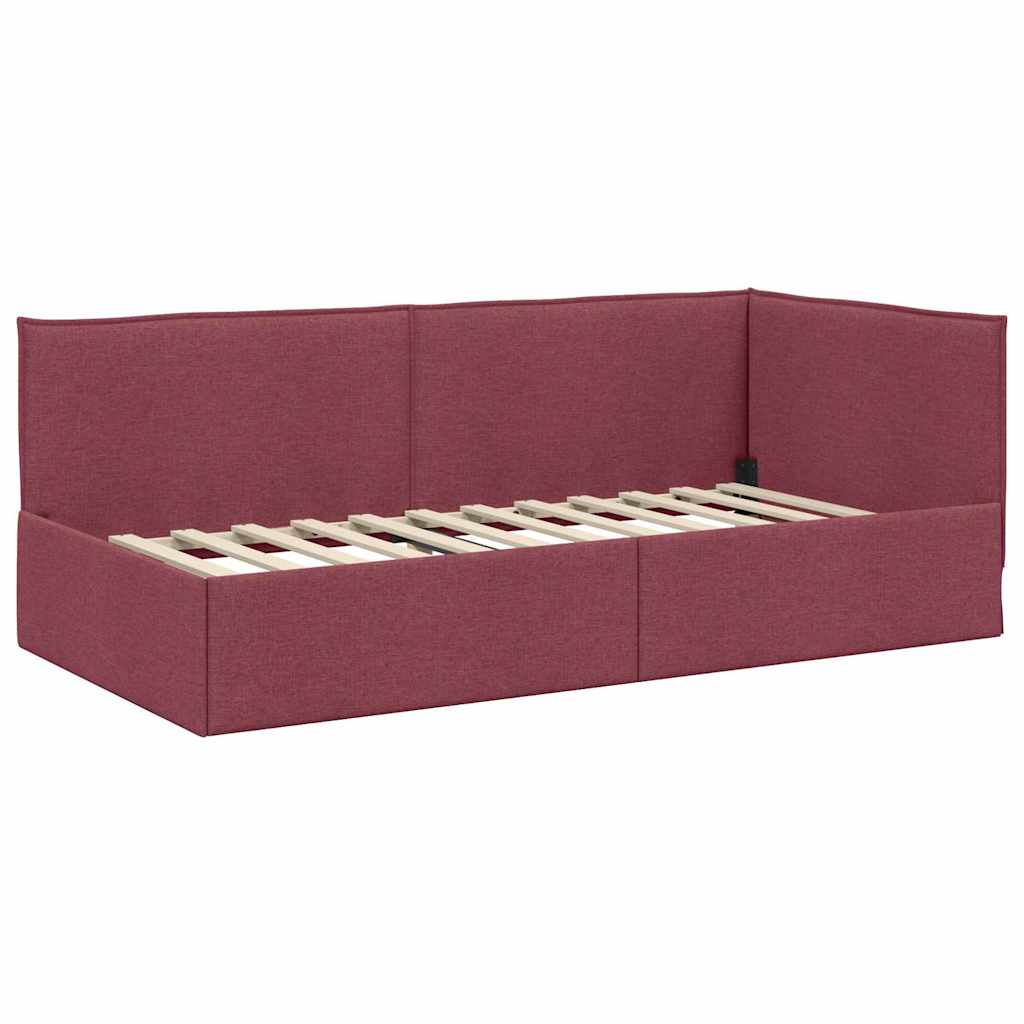 Struttura Letto Angolare con Materasso 2 pcs Grigio Velluto | homemem39