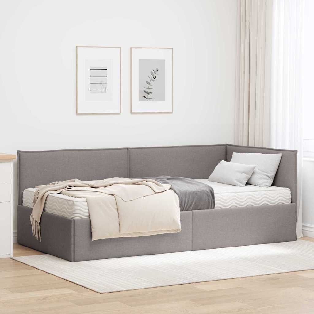 Struttura Letto Angolare con Materasso 2 pcs Talpa Velluto