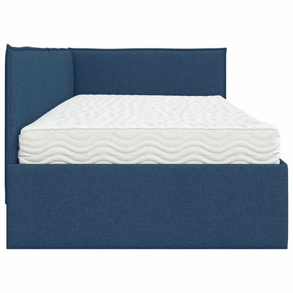 Struttura Letto Angolare con Materasso 2 pcs Blu Velluto