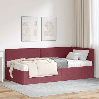 Struttura Letto Angolare con Materasso 2 pcs Grigio Velluto