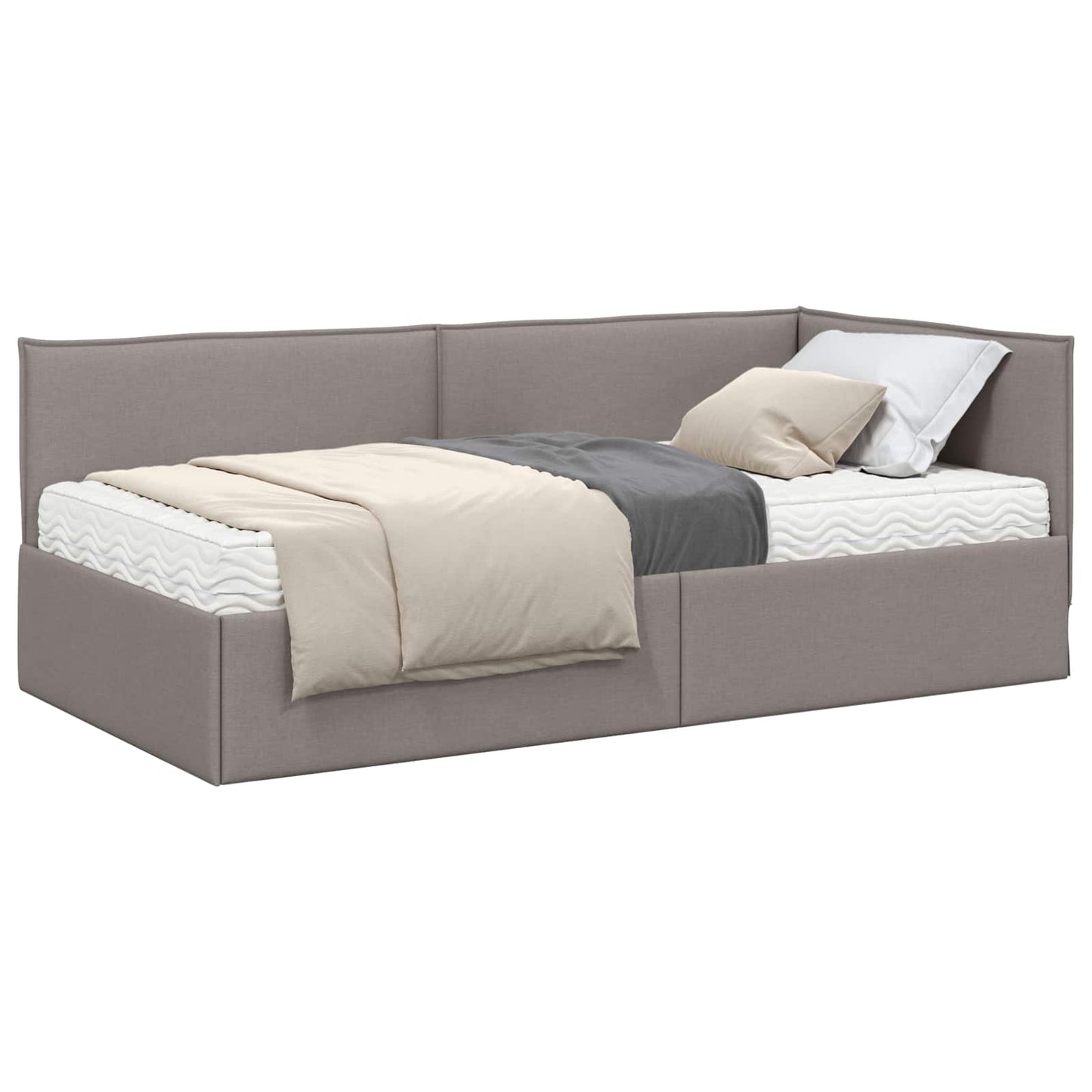 Struttura Letto Angolare con Materasso 2 pcs Talpa Velluto