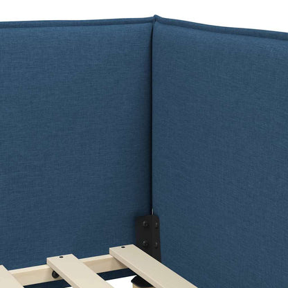 Struttura Letto Angolare con Materasso 2 pz Blu Velluto | homemem39