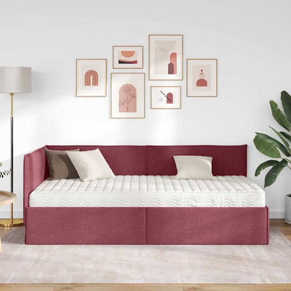 Struttura Letto Angolare con Materasso 2 pcs Grigio Velluto