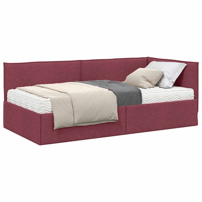 Struttura Letto Angolare con Materasso 2 pcs Grigio Velluto