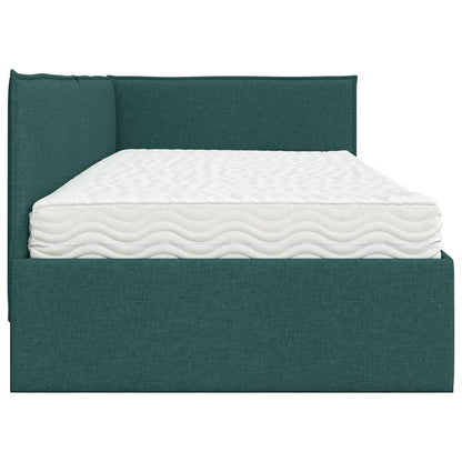 Struttura Letto Angolare con Materasso 2 pcs Verde Velluto