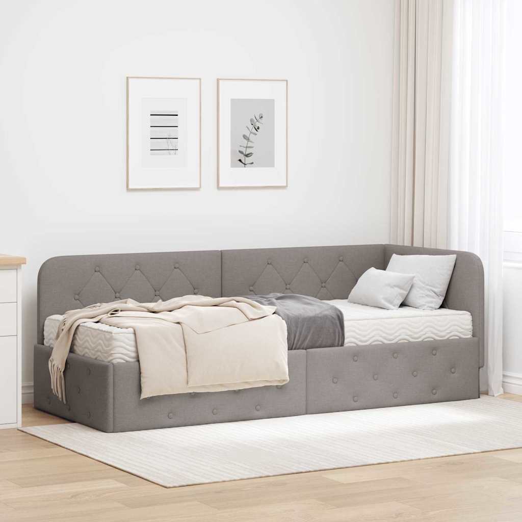 Cornice del letto ad angolo Talpa 80 x 200 cm Tessuto | homemem39