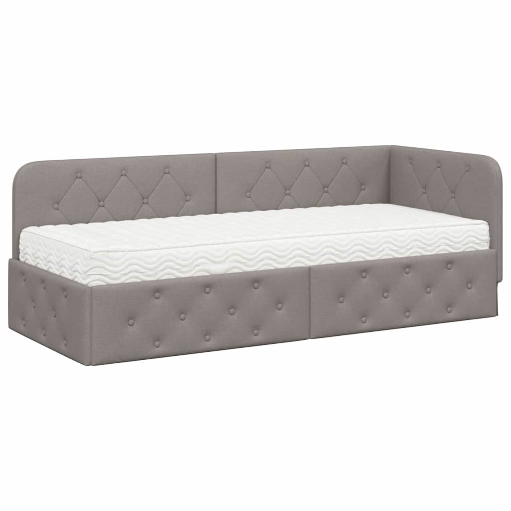 Cornice del letto ad angolo Talpa 80 x 200 cm Tessuto | homemem39