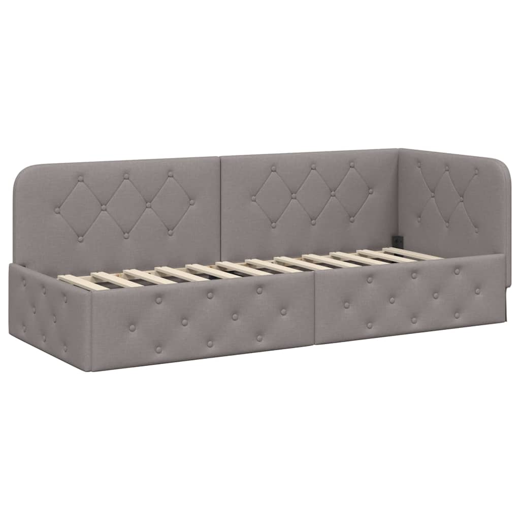 Cornice del letto ad angolo Talpa 80 x 200 cm Tessuto | homemem39
