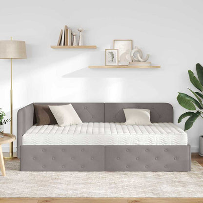 Cornice del letto ad angolo Talpa 100 x 200 cm Tessuto | homemem39