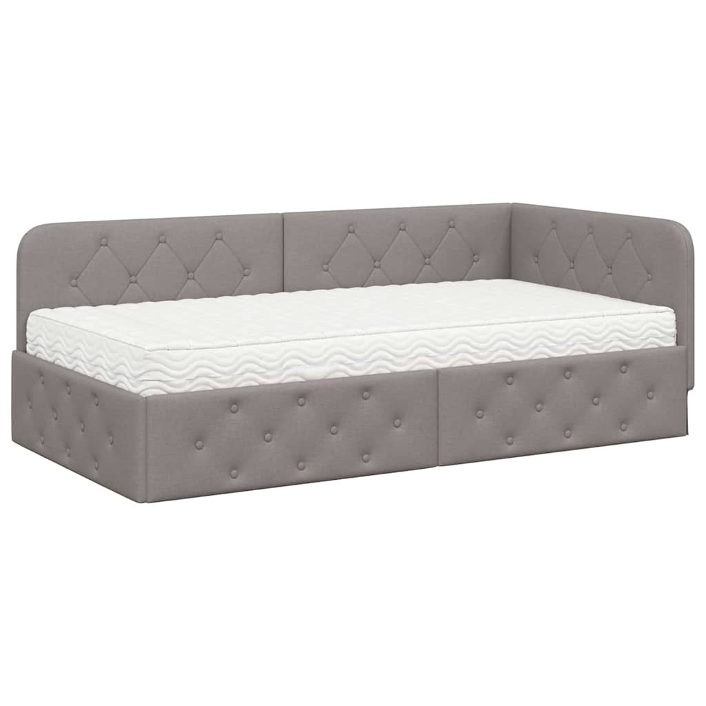 Cornice del letto ad angolo Talpa 100 x 200 cm Tessuto | homemem39