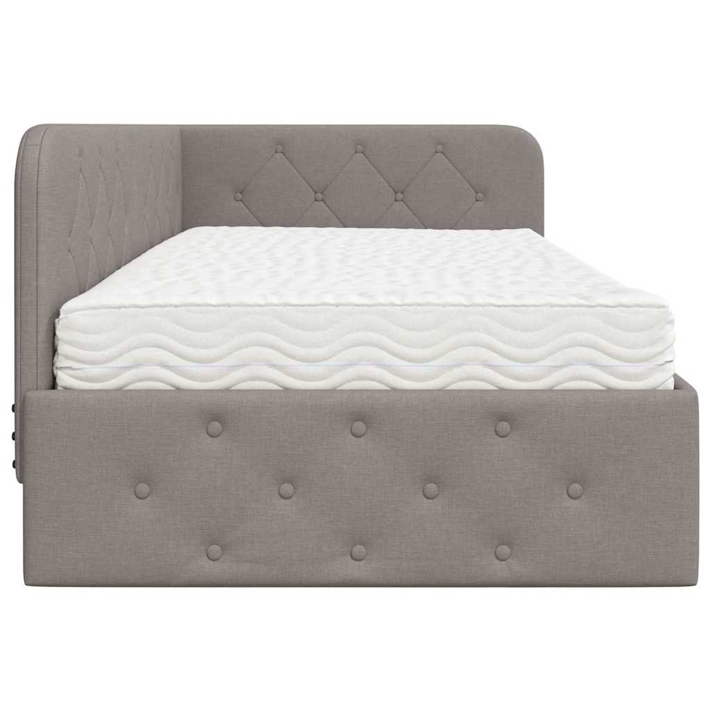 Cornice del letto ad angolo Talpa 100 x 200 cm Tessuto | homemem39