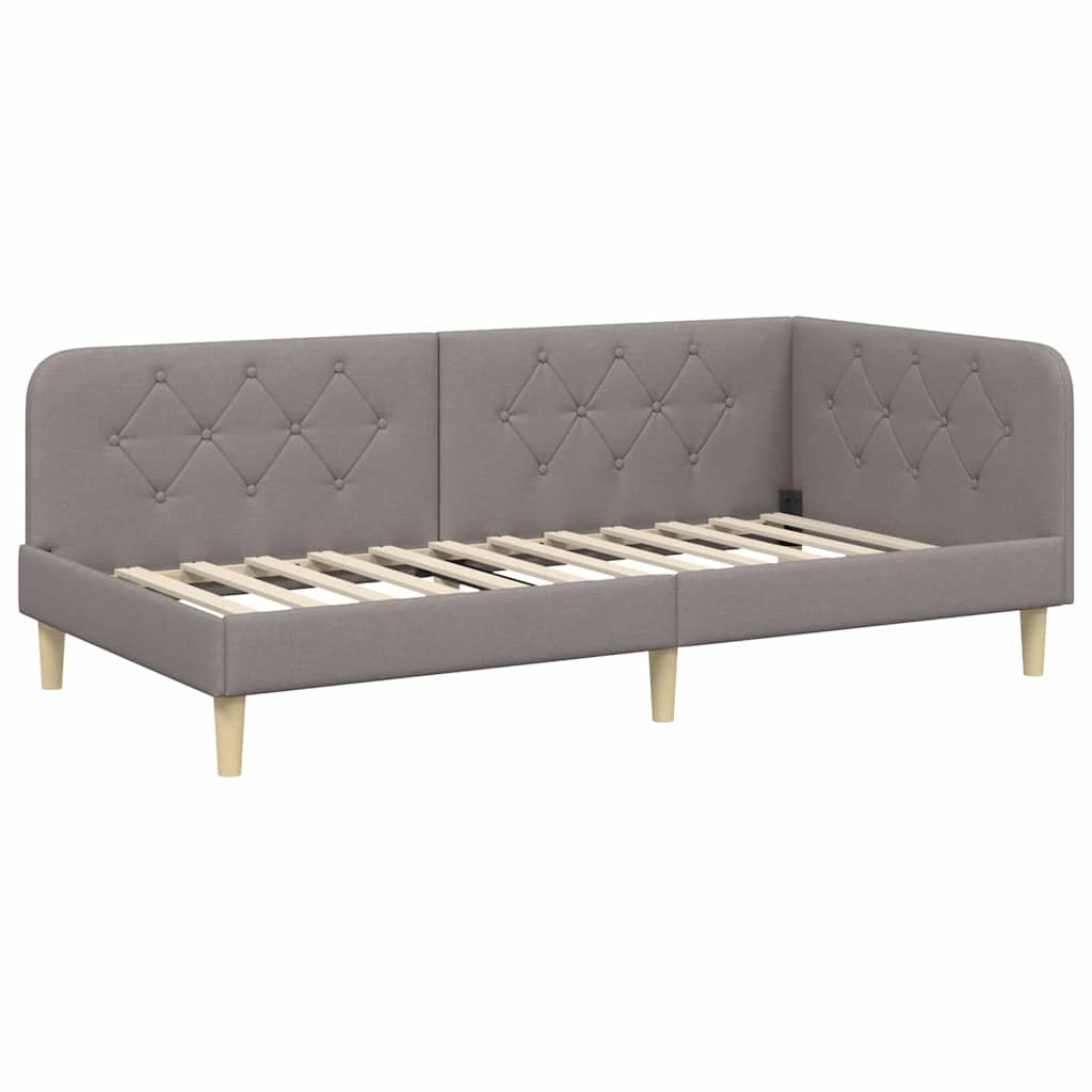 Cornice del letto ad angolo Talpa 90 x 190 cm Tessuto | homemem39