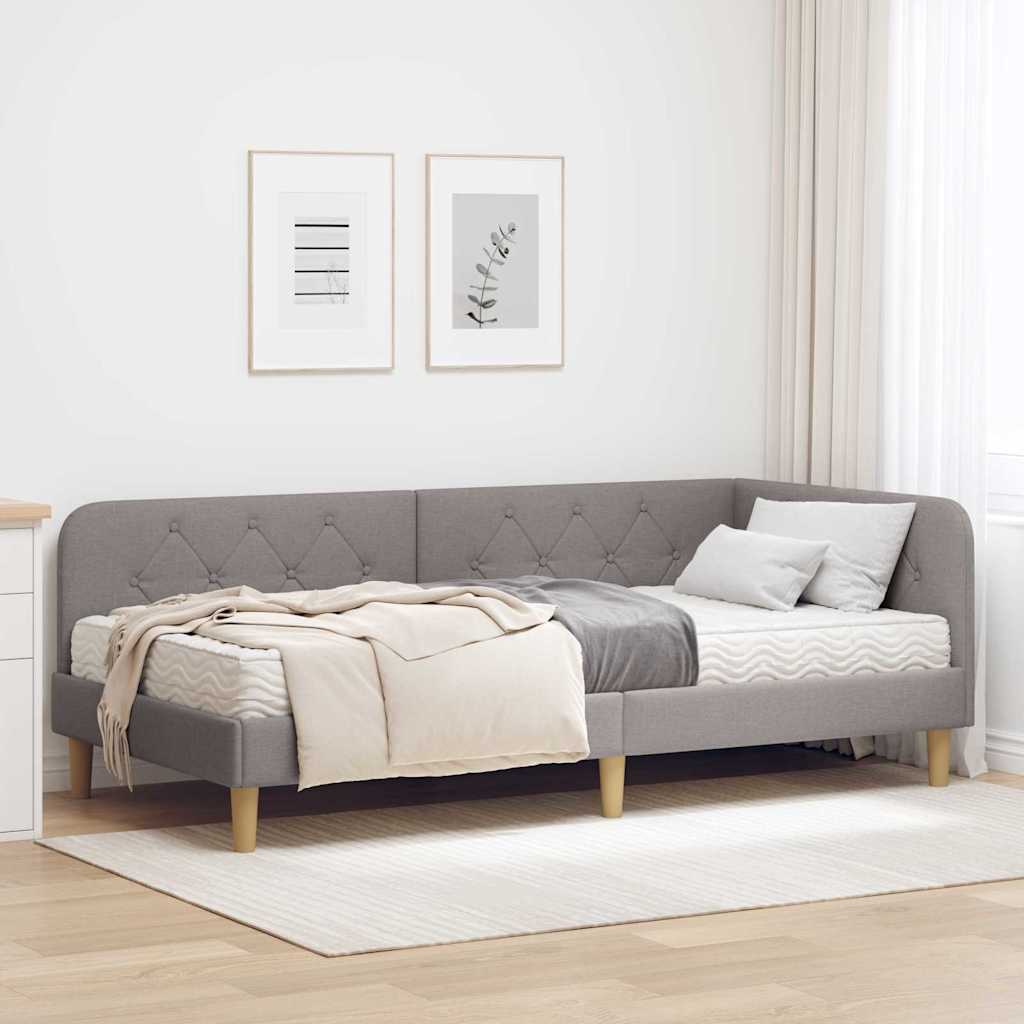 Cornice del letto ad angolo Talpa 90 x 200 cm Tessuto | homemem39