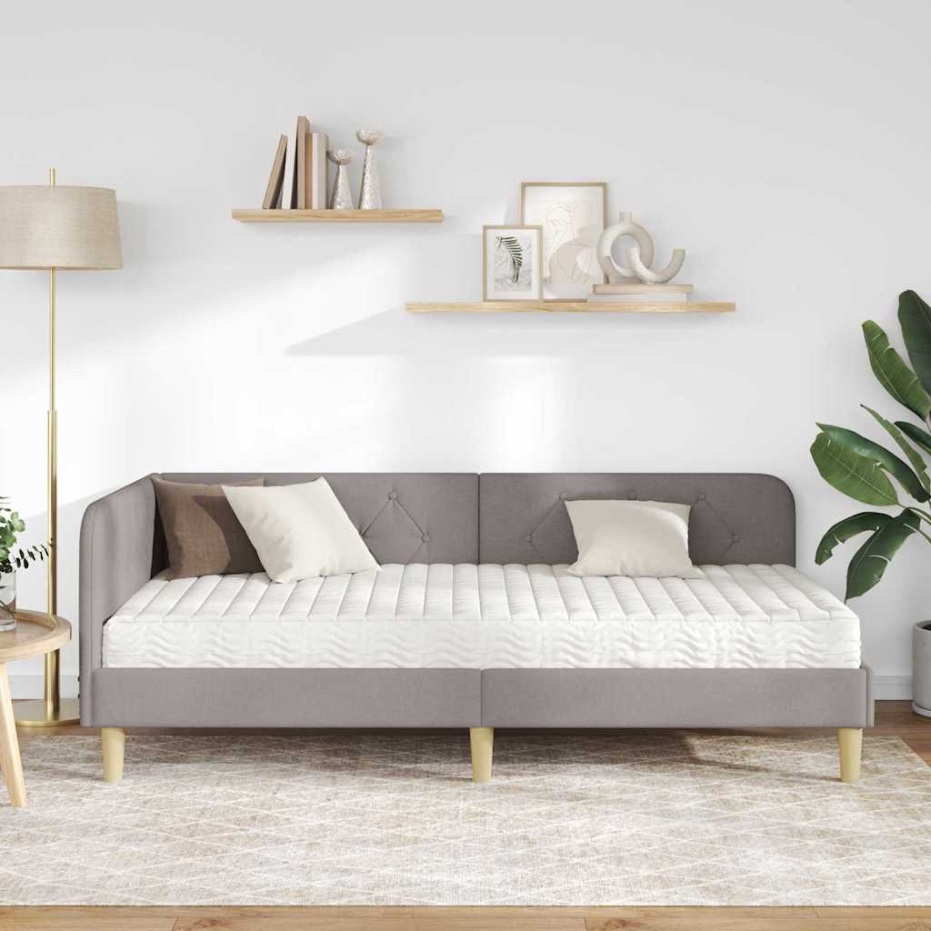 Cornice del letto ad angolo Talpa 90 x 200 cm Tessuto | homemem39