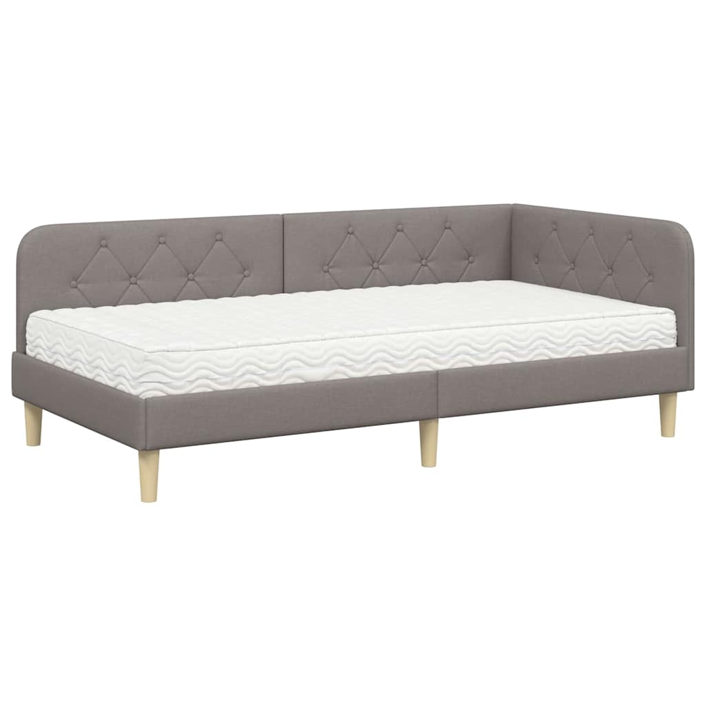 Cornice del letto ad angolo Talpa 100 x 200 cm Tessuto | homemem39