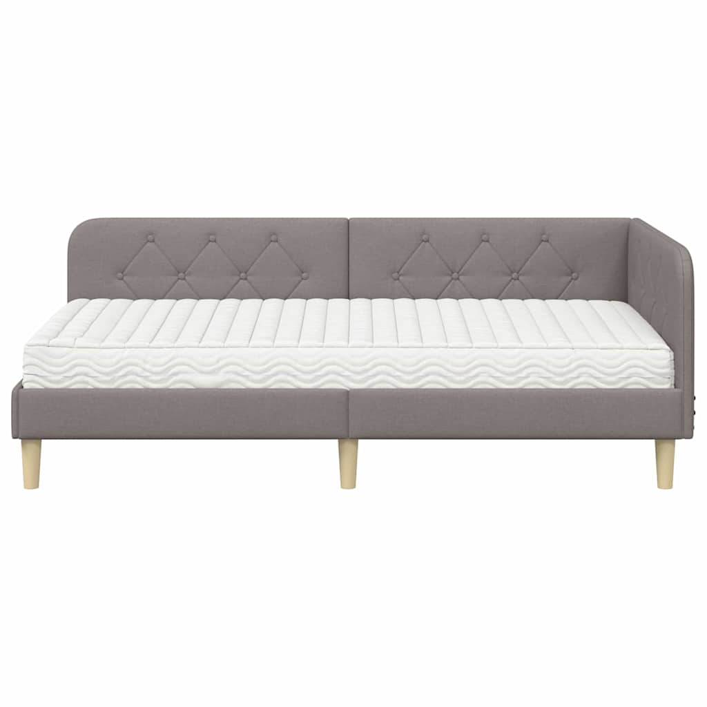 Cornice del letto ad angolo Talpa 100 x 200 cm Tessuto | homemem39