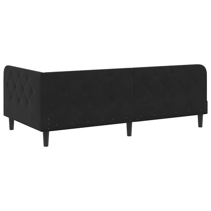 Cornice del letto ad angolo Nero 100 x 200 cm Velluto | homemem39