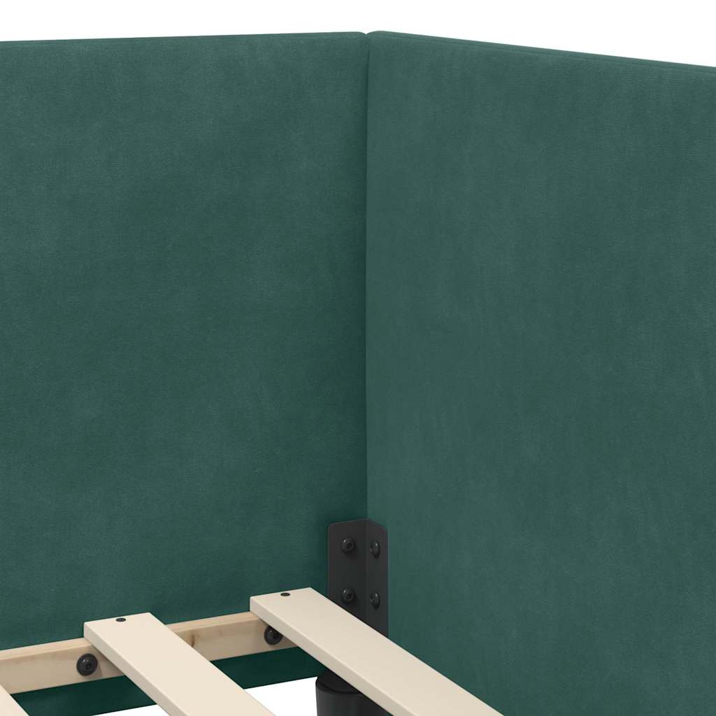 Struttura Letto Angolare con Materasso 2 pcs Verde Velluto | homemem39