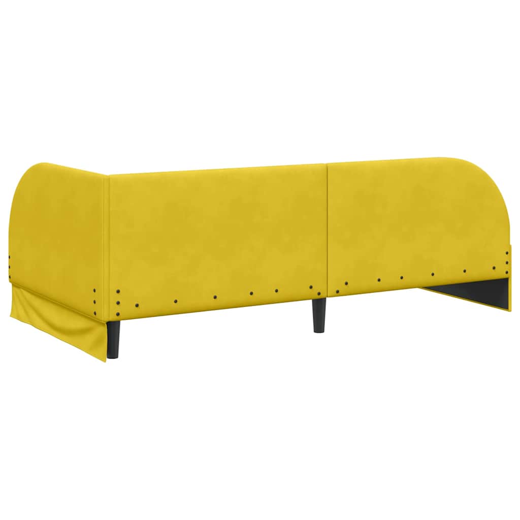Struttura Letto Angolare con Materasso 2 pcs Giallo Velluto