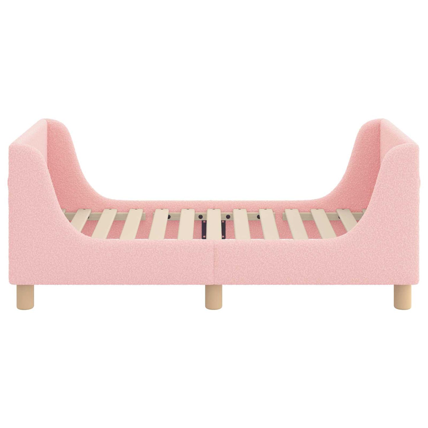 Struttura letto per bambini con testata Rosa 70 x 140 cm Bouclé | homemem39