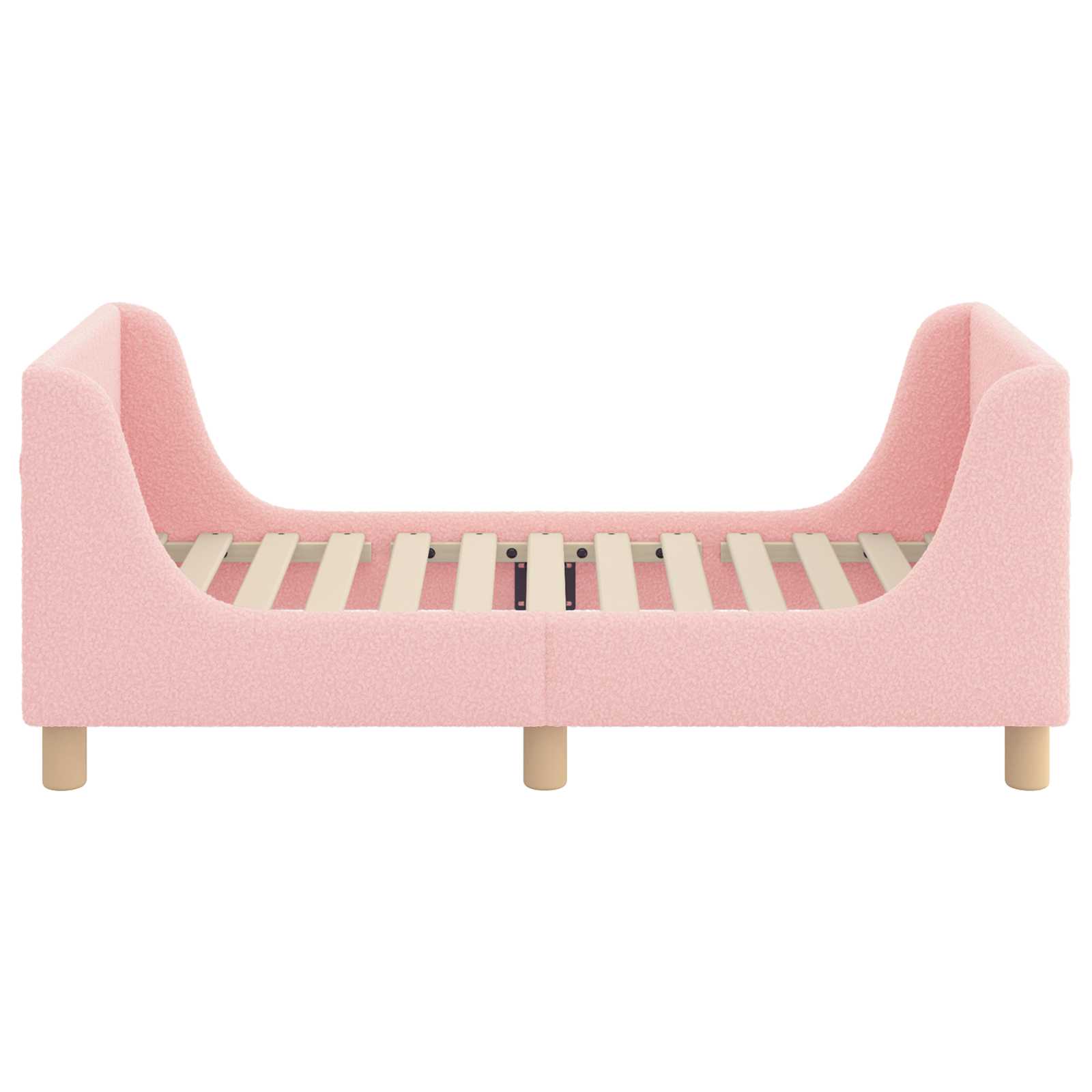 Struttura letto per bambini con testata Rosa 70 x 140 cm Bouclé | homemem39