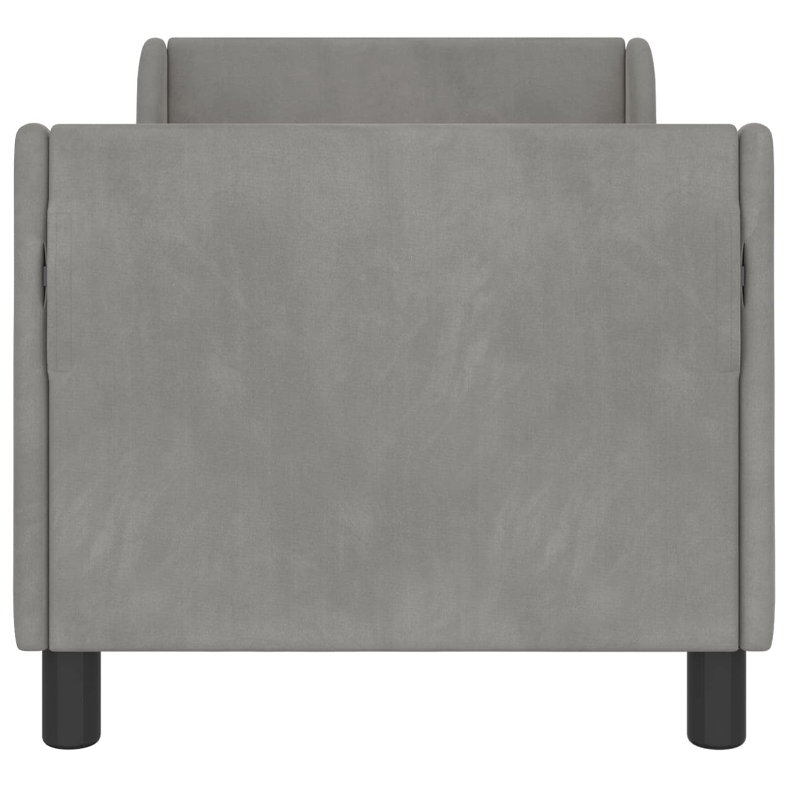 Struttura letto per bambini con testata Grigio Chiaro Velluto | homemem39