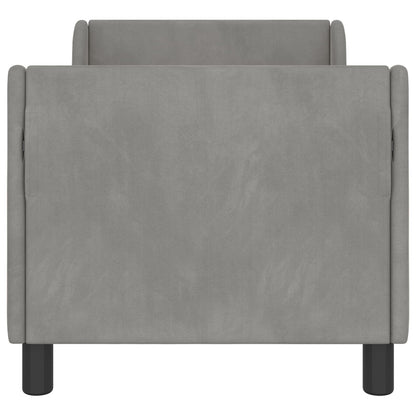 Struttura letto per bambini con testata Grigio Chiaro Velluto | homemem39