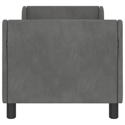 Struttura letto per bambini con testata Grigio Scuro Velluto | homemem39