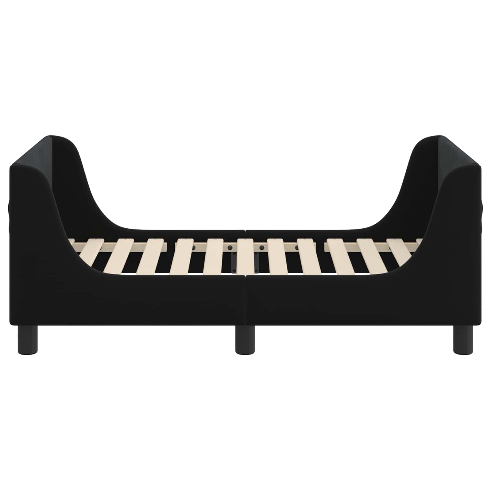 Struttura letto per bambini con testata Nero 70 x 140 cm | homemem39