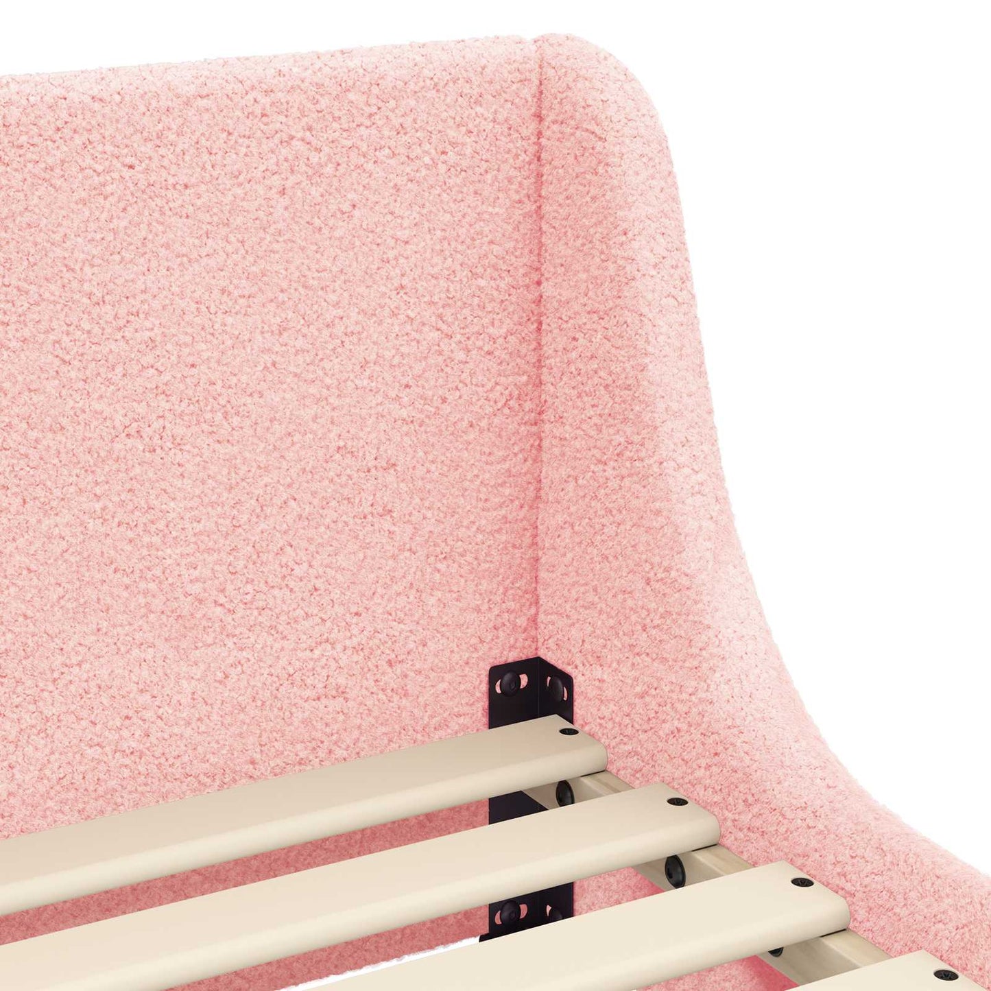 Struttura letto bambini con testata Rosa 80 x 160 cm Bouclé | homemem39