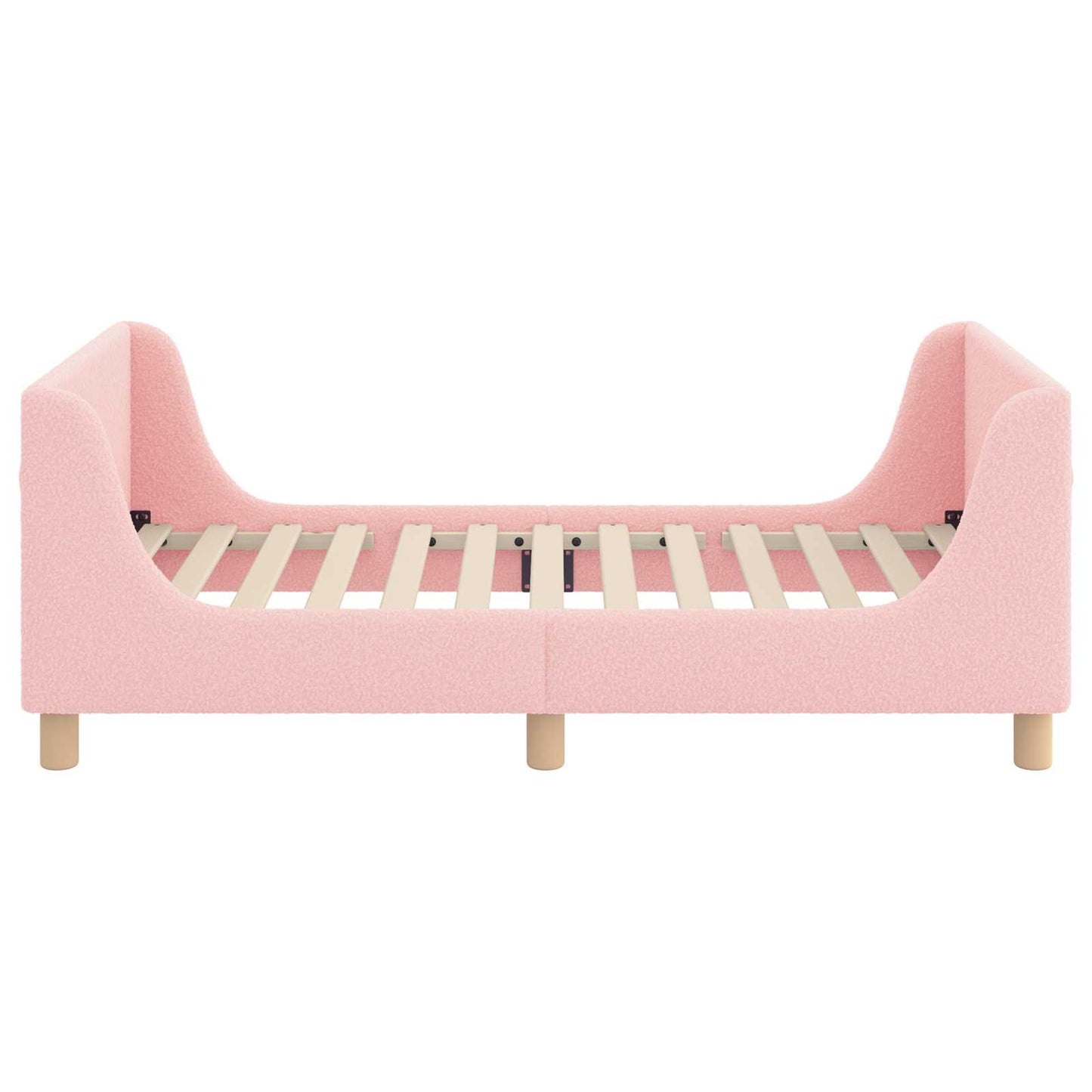 Struttura letto bambini con testata Rosa 80 x 160 cm Bouclé | homemem39