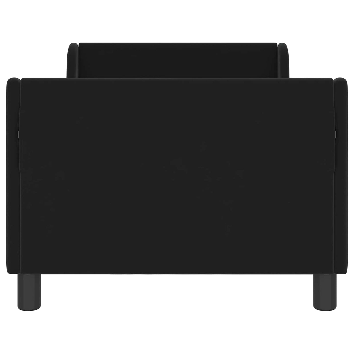 Struttura letto bambini con testata Nero 80 x 160 cm Velluto | homemem39