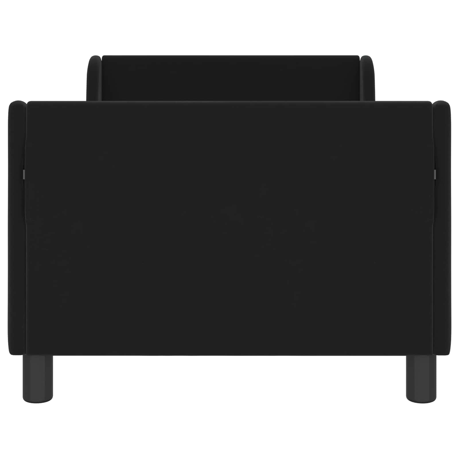 Struttura letto bambini con testata Nero 80 x 160 cm Velluto | homemem39